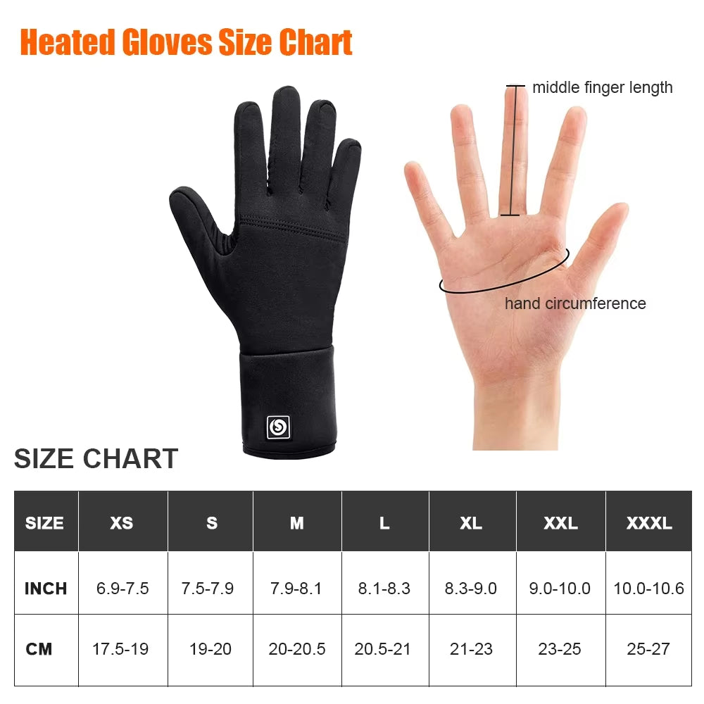 Savior Heated Waterproof Windproof Motorcycle Gloves Motorbike Riding Glove Touch Screen Gloves Warmer Covers Hand Warmer Winter