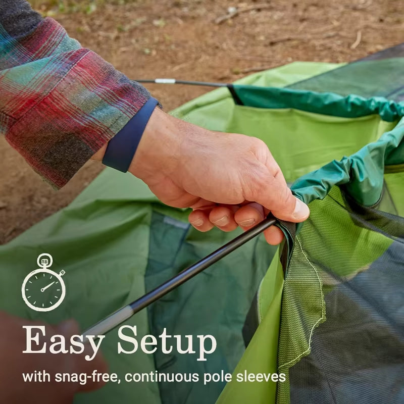 Sundome Camping Tent, 2/3/4/6 Person Dome Tent with Snag-Free Poles for Easy Setup in under 10 Mins, Included Rainfly Blocks Win