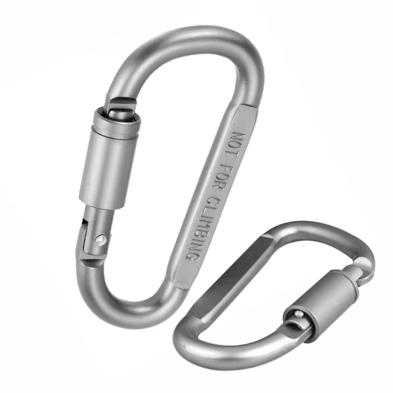 1Pcs Climbing Traveling Hooks D-Ring Camping Equipment Alloy Aluminum Survival Gear Mountaineering Hook Mosqueton Carabiner