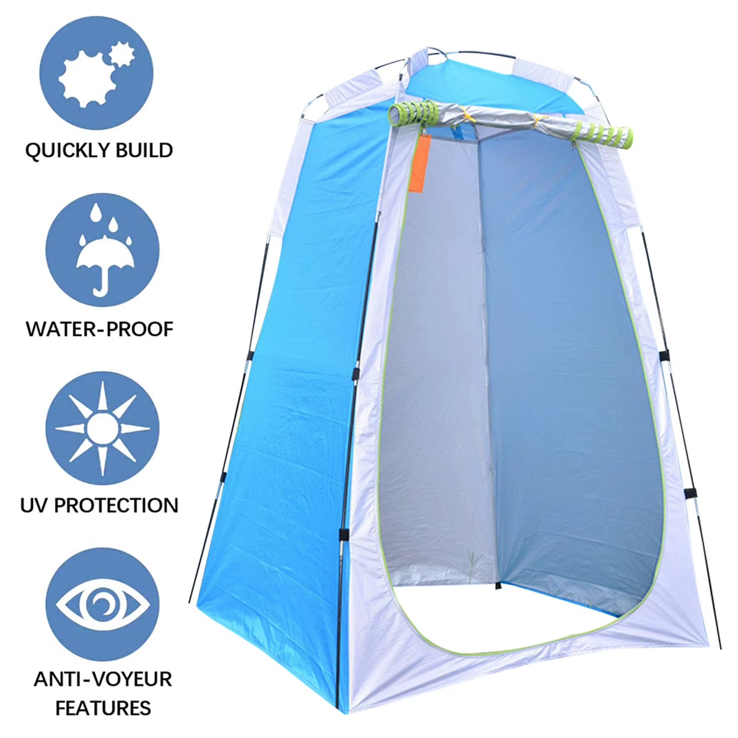 Portable Privacy Shower Toilet Tent Camping Automatic Pop up Tent UV Function for Outdoor Camping Hiking Dressing Photography