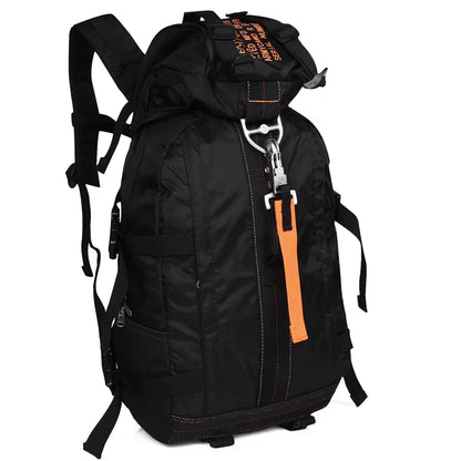 Nylon Waterproof Backpack Climbing Travel Bags Lightweight Hiking Backpacks Outdoor Sport School Bag for Men Women Black