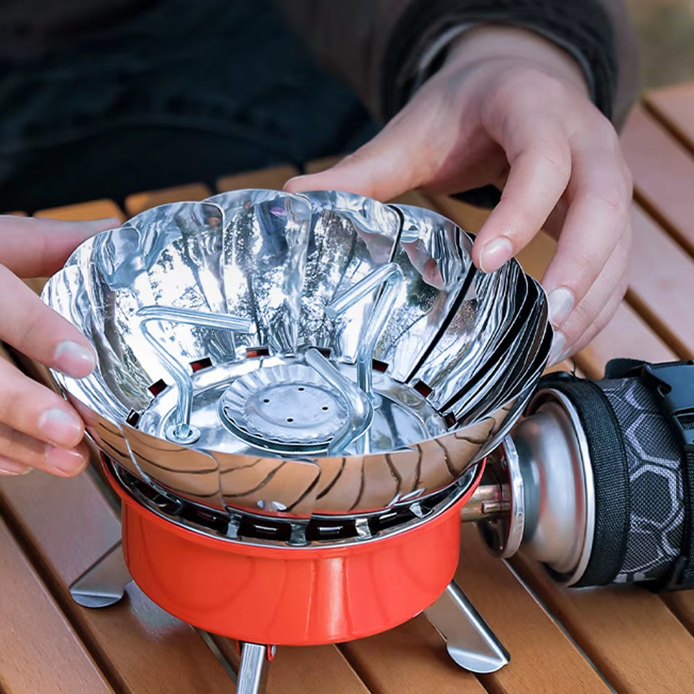 Camping Gas Stove Split Windbreak Electronic Ignition Stoves Picnic Stove Outdoor Stove Portable Camping Gas Stove