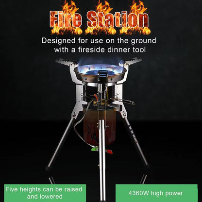 Outdoor Camping Gas Stove 4360W Adjustable Height Foldable Burner for Picnic Camping Cooker Universal Cooking Accessories