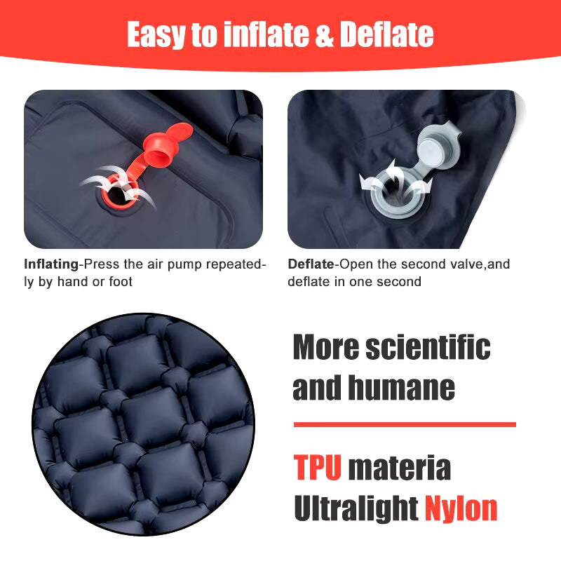 Cool Camping Mat Gear Camping Mat Camping Supplies Nature Hiking Inflatable Mat Portable Lightweight Camping Sleeping Mattress