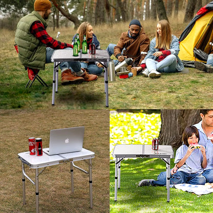 Foldable Portable Camping Table Outdoor Furniture Camping Equipment Camping Table Stainless Steel Picnic Desk Nature Hike